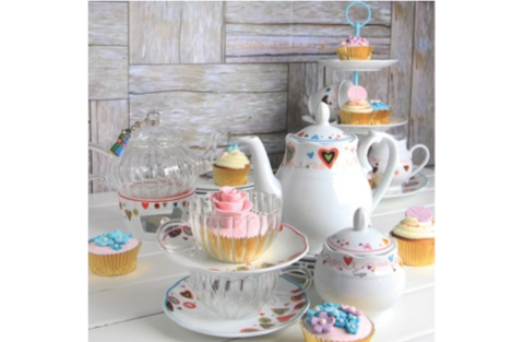 Zestaw porcelanowy w serca