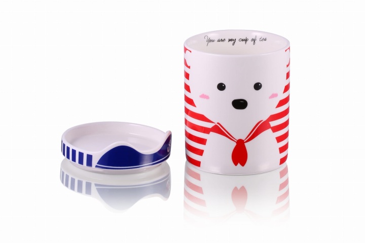 Kubek w paski porcelana