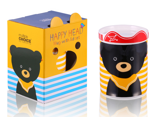 Kubek 250ml porcelanowy z przykrywką