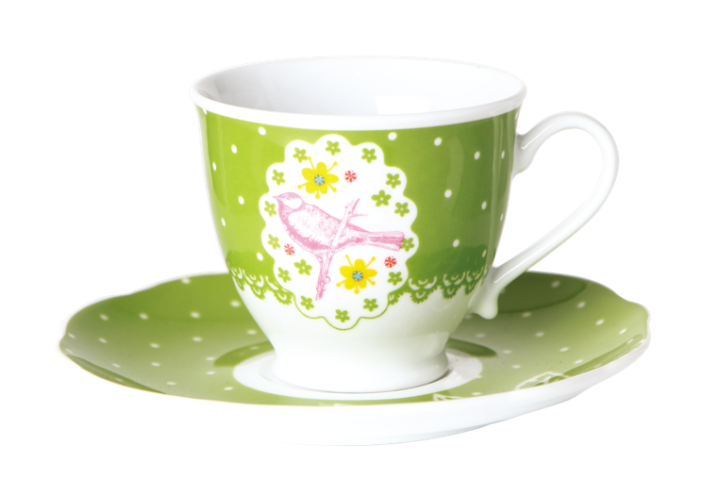 Filiżanki ze spodeczkami z porcelany