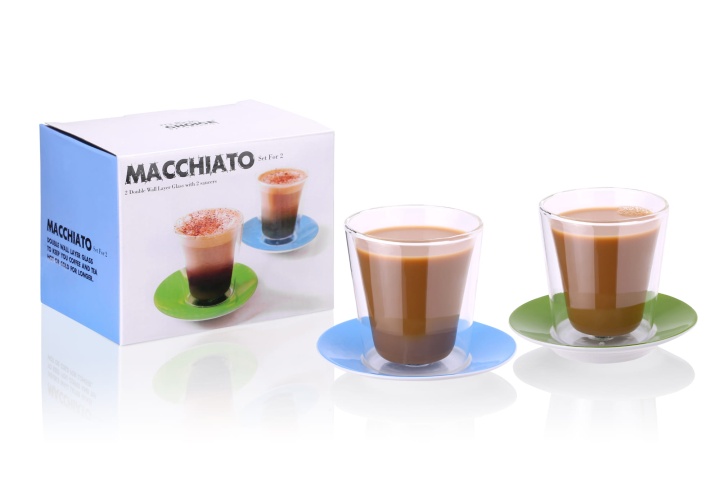 Szklanka z podwójnymi ściankami, szklanki termiczne, kubki do latte, szklanka z podwójną ścianką
