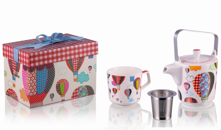 Imbryk do herbaty z porcelany filtr
