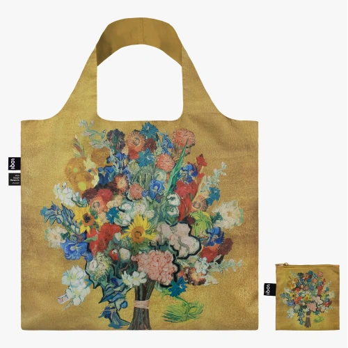 Torba LOQI Vincent van Gogh Kwiecisty Wzór Złoty