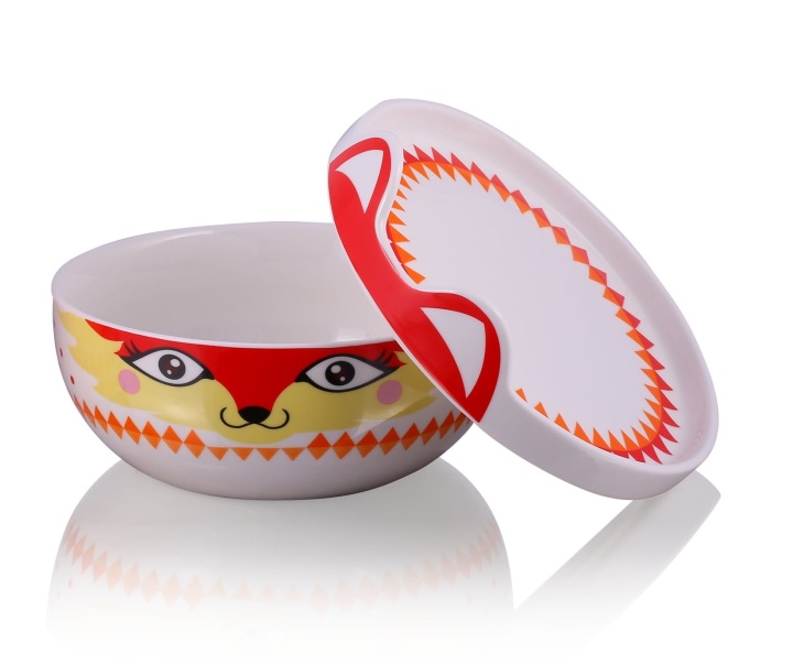Serwis porcelanowy dla dzieci z liskiem - 3 elementy