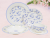 Serwis obiadowo - kawowy w kwiatki porcelana