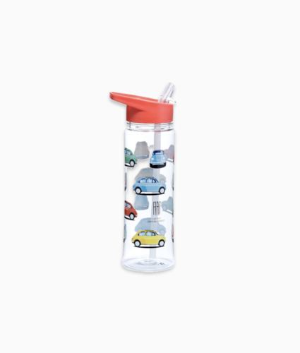 Plastikowa butelka ze słomką Fiat 500 550ml