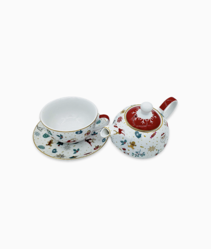 czajniczek na swieta porcelana