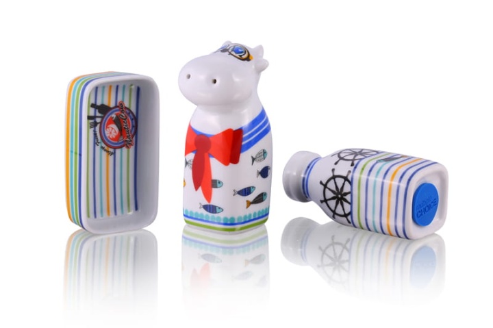 zestaw porcelanowy solniczka i pieprzniczka Marynarz Silly design