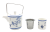 Czajnik do herbaty komplet z kubkami, porcelanowe