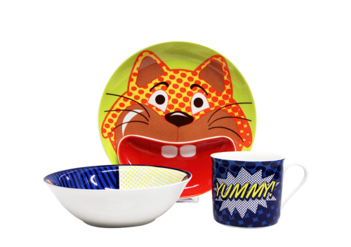 Porcelana dla dziecka - z kotkiem