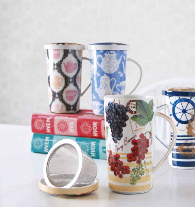 kubki z zaparzaczem do herbaty porcelana