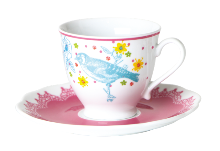 Porcelanowa filiżanka ze spodeczkiem