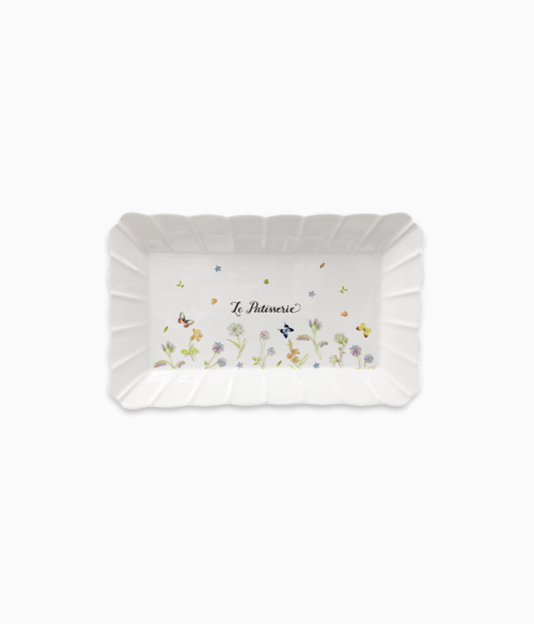 Porcelanowa patera z kwiatami